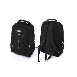 Рюкзак SAL-8222 молодежный,  2отд,  1внутр+2внеш.карм,  черный/зеленый 241410