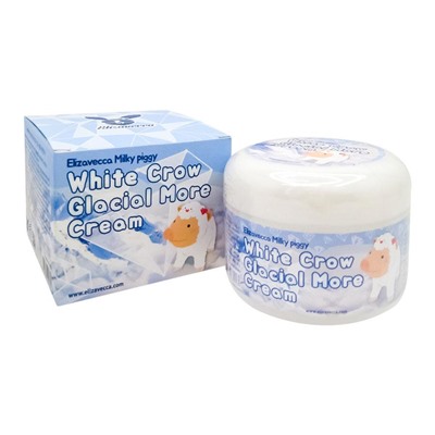 Крем для лица воздушный Milky Piggy White Crow Glacial More cream, ELIZAVECCA 100 г