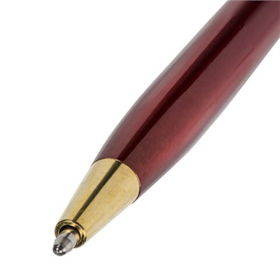 Ручка подарочная шариковая BRAUBERG "Slim Burgundy", корпус бордо, узел 1 мм, линия письма 0,7 мм, синяя, 141403