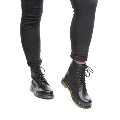 B6019-1 BLACK Ботинки демисезонные женские (натуральная кожа) размер 36