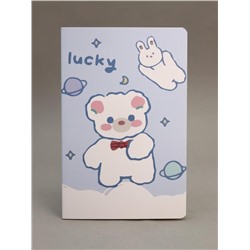 Блокнот (А5) "Lucky bear and bunny", blue (14.5*21)