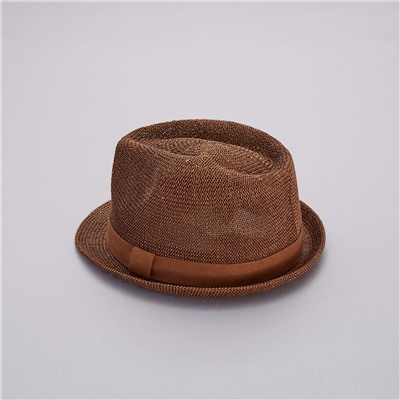 Шляпа борсалино коричневого цвета - коричневый