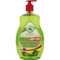 Mama Ultimate Концентриров. средство для мытья посуды и детск.принадлежн. "Зеленый чай", 1000 мл