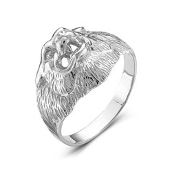 Мужское серебряное кольцо "Волк" - 069