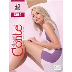 Колготки женские капроновые, CONTE ELEGANT SOLO 40 ден, цвет бронзовый (bronz), размер 6