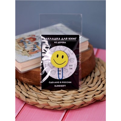 Закладка – скрепка ECO из дерева HAPPY SMILE