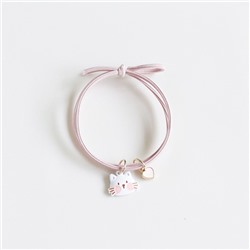 Резинка для волос GIRLY "Cat heart", pink