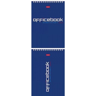 Блокнот на спирали А5 80л клетка "Office Book" с жесткой подложкой (076920) Хатбер
