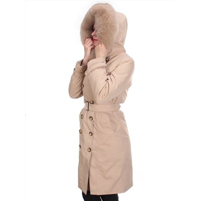 21002 DARK BEIGE Пальто зимнее женское MAILILUO (150 гр. холлофайбера) размер 46