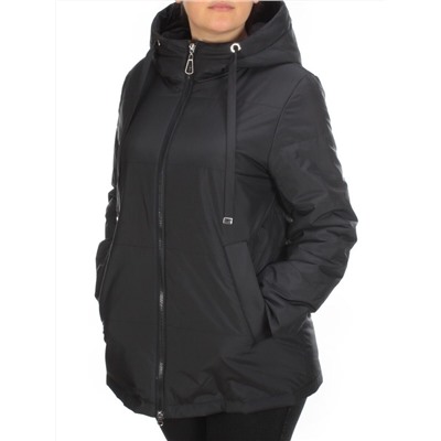 2257 BLACK Куртка демисезонная женская Flance Rose (100 гр. синтепон) размер 46
