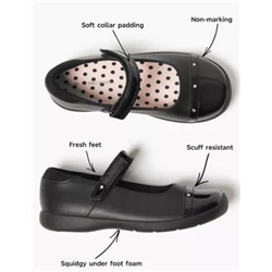 Kids' Leather Freshfeet™ School Shoes (8 Small - 1 Large)