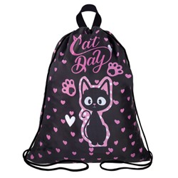 Мешок для обуви BRAUBERG KIDS, с петлей, 42х34 см, "Amazed cat", 271629