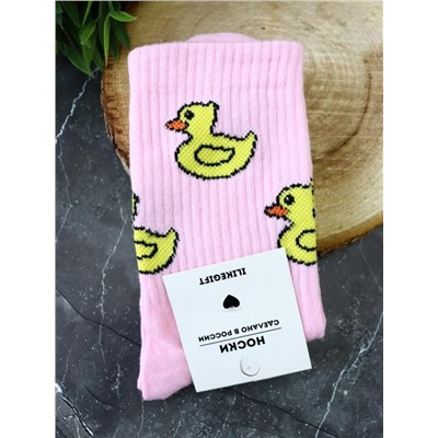 Носки женские "Very cute ducks", р. 35-40, розовый