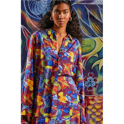 Koszula damska z kolekcji Jane Tattersfield x Medicine kolor multicolor