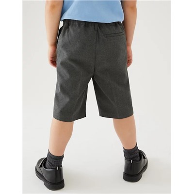 2pk Boys' Skinny Leg School Shorts (3-14 Yrs)