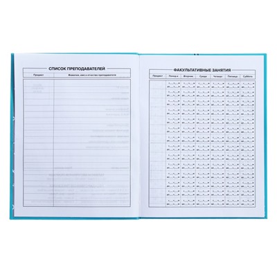 Дневник универсальный 1-11 класс, 48 листов "Синие наушники", интегральная обложка, матовая ламинация, выборочный УФ-лак