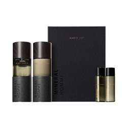 Набор для ухода за кожей для мужчин Mineral Homme Black EX 2 Set, Saem (130 мл/130 мл/31 мл/31 мл)