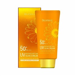 Крем для лица солнцезащитный с ромашкой UV DEFENCE SOFT DAILY SUN CREAM SPF50+ PA++++, DEOPROCE, 70 г