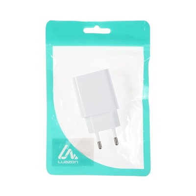 Сетевое зарядное устройство Luazon LZZ-22, USB, Type-C, 2 А, белое