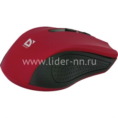 Мышь беспроводная DEFENDER Accura MM-935/52937 оптическая 4 кнопки,800/1600dpi (красная)