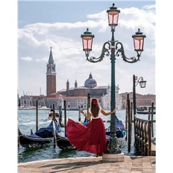 Картина по номерам 40х50 - Девушка в Венеции