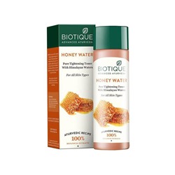 Biotique Bio Honey Water Pore Tightening Toner With Himalayan Waters 120ml / Био Тоник для Сужения Пор с Гималайской Водой и Мёдом 120мл