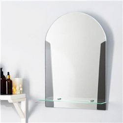 Зеркало «Лион», настенное, с полочкой, 39х58 см, между креплениями 12,5 см