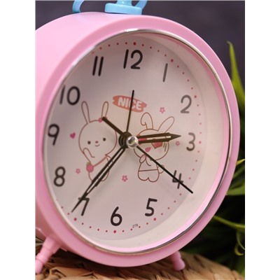 Часы-будильник «Love hares», pink
