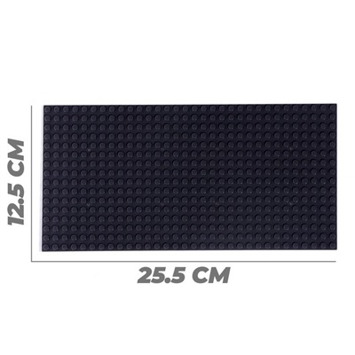 Пластина-основание для конструктора, 25,5 × 12,5 см, цвет серый