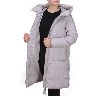 2119 LIGHT GREY Пальто зимнее женское MELISACITI (200 гр. холлофайбера) размер 48