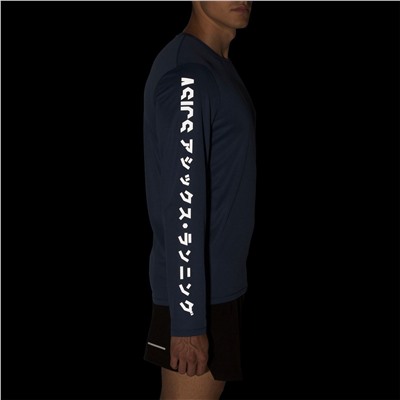 Asics, Katakana Long Sleeve T Shirt Mens