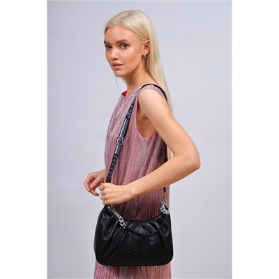 Мягкая женская сумка из искусственной кожи, цвет черный