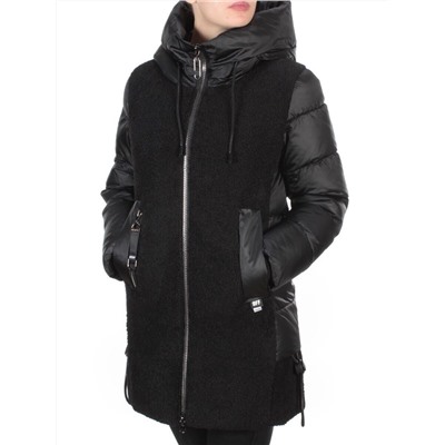 D6816 BLACK Куртка зимняя женская  KARERSITER (200 гр. холлофайбера) размер 42