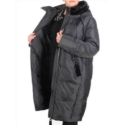 22607 BLACK Пальто зимнее женское SOFT FEATHERS (200 гр. био-пух) размер 50/52