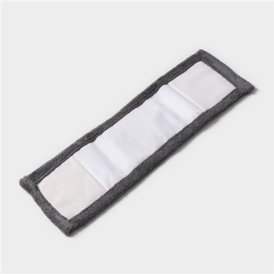 Насадка для плоской швабры Доляна, 42×12 см, микрофибра, цвет серый