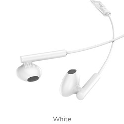 Наушники MP3/MP4 HOCO (M65) для Type-C с микрофоном белые
