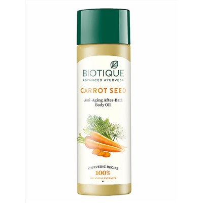 Biotique Bio Carrot Seed Anti-Aging Body Oil 120ml / Био Масло Антивозрастное После Душа c Семенами Моркови 120мл