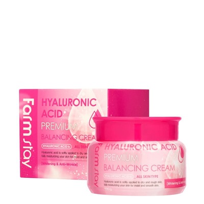 Балансирующий крем с гиалуроновой кислотой Hyaluronic Acid Premium Balancing Cream, FARMSTAY   100 г