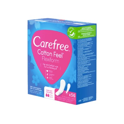 Carefree Slipeinlage Cotton Feel Flexiform ohne Duft 56 St, Карефри Ежедневные прокладки с хлопком Флексиформ 56шт, 5 упаковок (280 шт)