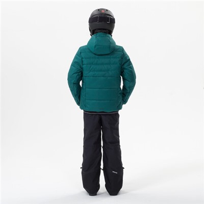 Пуховик лыжный очень теплый водонепроницаемый для детей зеленый 150 warm WEDZE