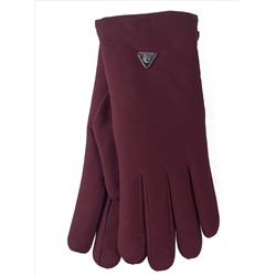 Женские перчатки утепленные, цвет бордо