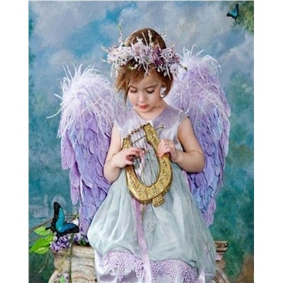 Картина по номерам 40х50 - Ангел с арфой