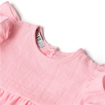 Комплект для девочки (туника,шорты) MINAKU, цвет розовый, размер 62-68