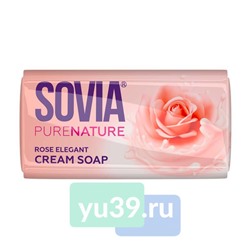 Мыло туалетное "SOVIA. Rose Elegant". твёрдое, 140гр (48)