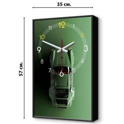 Часы-картина настенные, интерьерные "Машина", плавный ход, 1АА, 57 х 35 х 4 см
