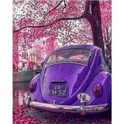 Картина по номерам 40х50 - Фиолетовый автомобиль