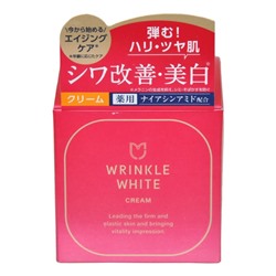 Крем для лица против морщин (выравнивающий тон кожи), WRINKLE WHITE MILK, MEISHOKU, 50 г