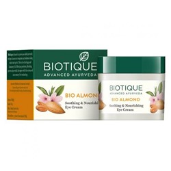 Biotique Bio Almond Soothing & Nourishing Eye Cream 15g / Био Крем Успокаивающий и Питающий для Кожи Вокруг Глаз с Миндалем 15г