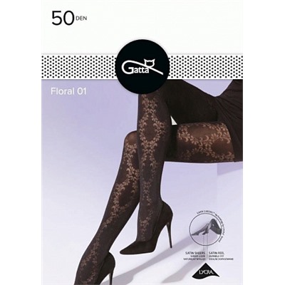 Колготки женские модель Floral 50 den торговой марки Gatta