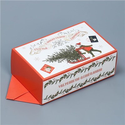 Сборная коробка‒конфета «Ретро», 9,3 × 14,6 × 5,3 см
